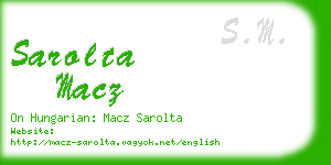 sarolta macz business card